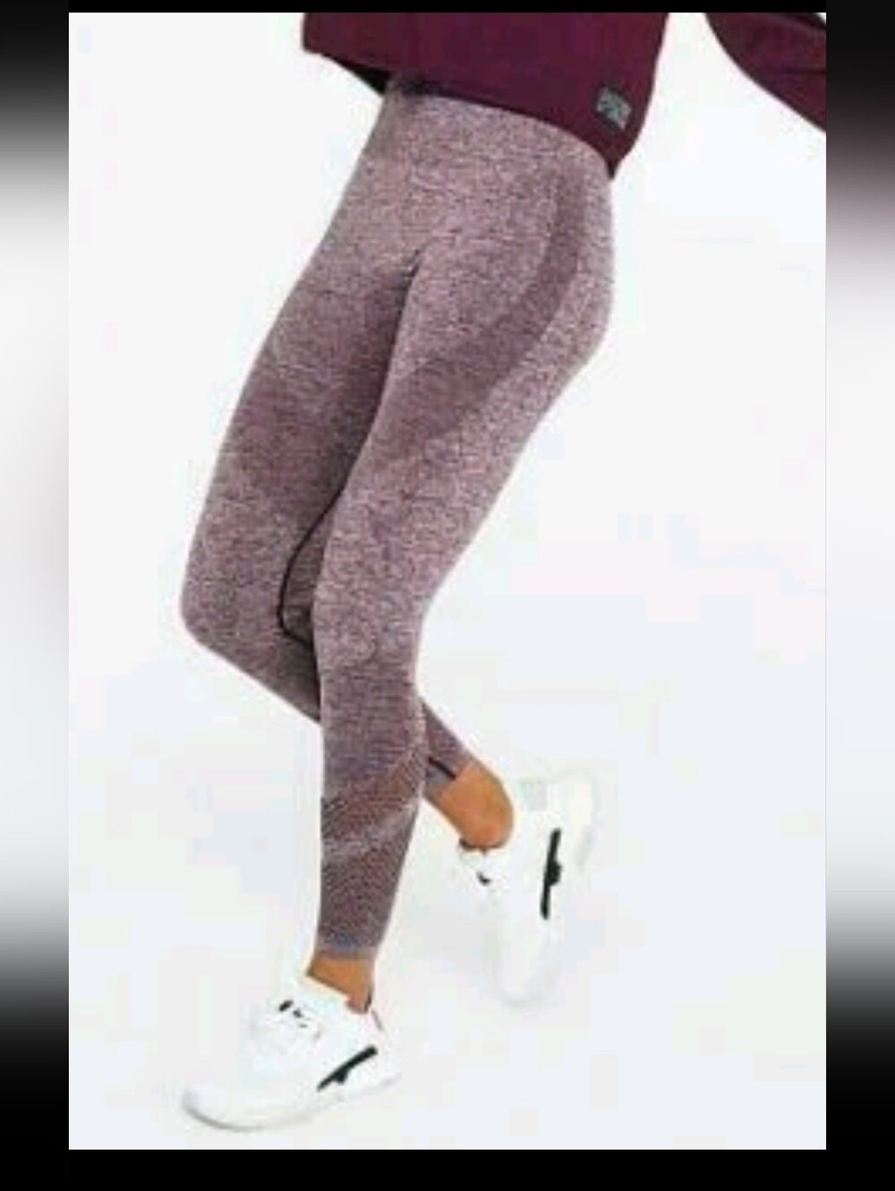 PINK Victoria's Secret Heathered Mauve Seamless Leggings